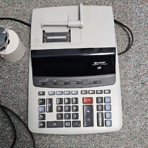 Sharp White and Black Printing Calculator